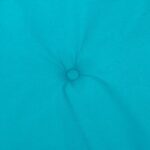 Coussins de chaise à dossier haut lot de 4 turquoise tissu – Image 5