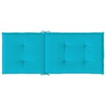 Coussins de chaise à dossier haut 6 pcs turquoise tissu – Image 4