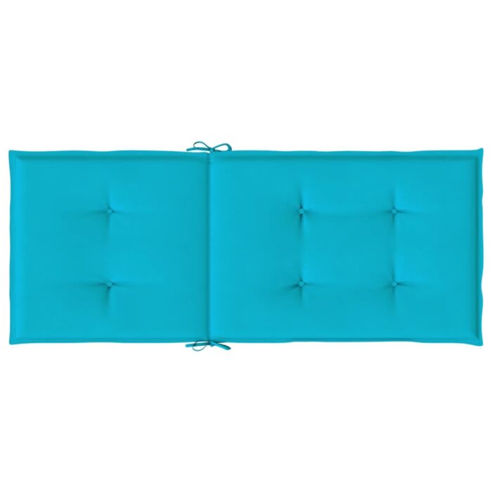 Coussins de chaise à dossier haut 6 pcs turquoise tissu – Image 4