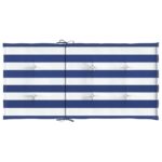 Coussins de chaise à dossier bas lot de 4 rayures bleu et blanc – Image 4