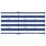 Coussins de chaise à dossier bas lot de 6 rayures bleu et blanc – Image 4