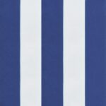 Coussins de chaise à dossier bas lot de 6 rayures bleu et blanc – Image 6