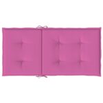 Coussins de chaise à dossier bas lot de 2 rose tissu – Image 4