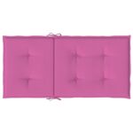 Coussins de chaise à dossier bas lot de 4 rose tissu – Image 4