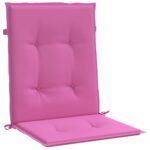 Coussins de chaise à dossier bas lot de 6 rose tissu – Image 2