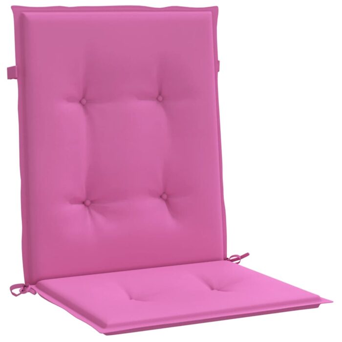 Coussins de chaise à dossier bas lot de 6 rose tissu – Image 2