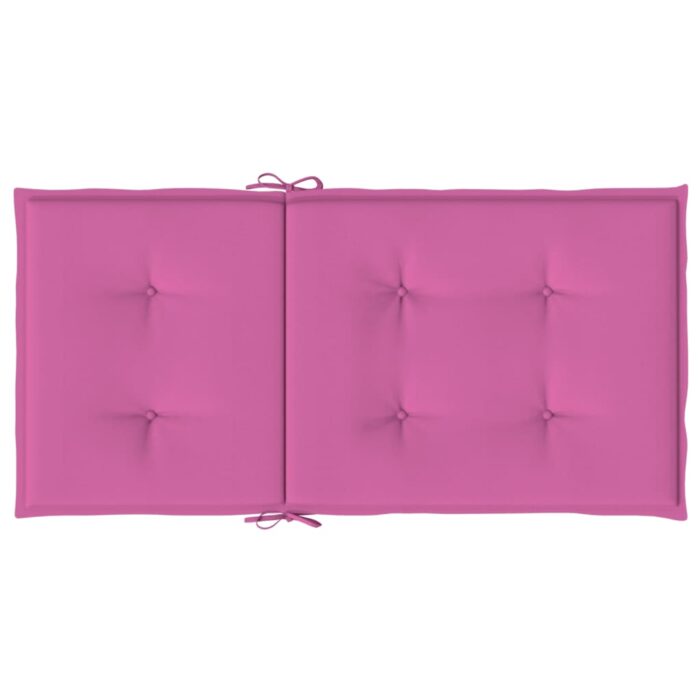 Coussins de chaise à dossier bas lot de 6 rose tissu – Image 4