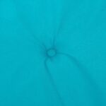 Coussins de chaise à dossier bas lot de 2 turquoise tissu – Image 5