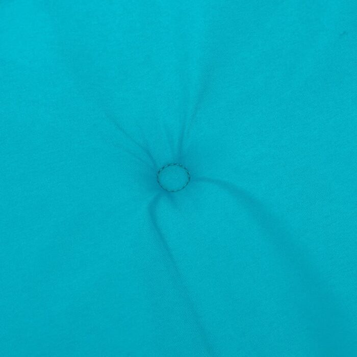 Coussins de chaise à dossier bas lot de 2 turquoise tissu – Image 5