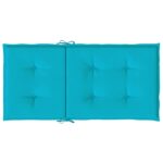 Coussins de chaise à dossier bas lot de 6 turquoise tissu – Image 4
