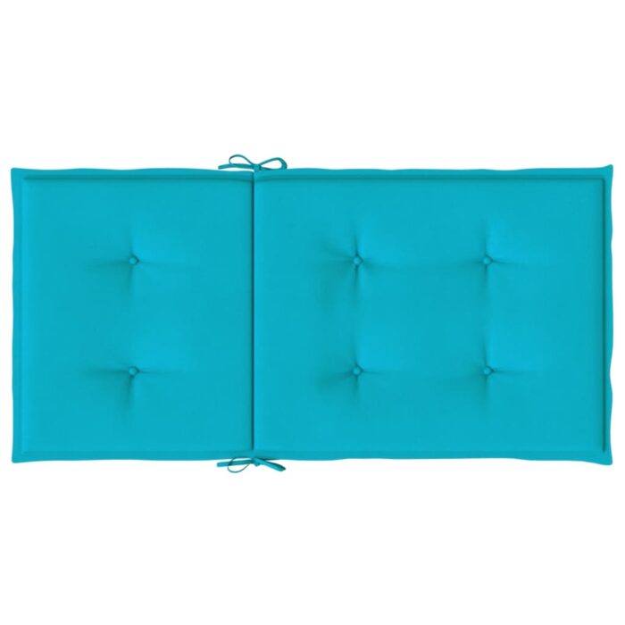 Coussins de chaise à dossier bas lot de 6 turquoise tissu – Image 4