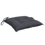 Coussins de chaise lot de 2 anthracite 40x40x7 cm tissu oxford – Image 2