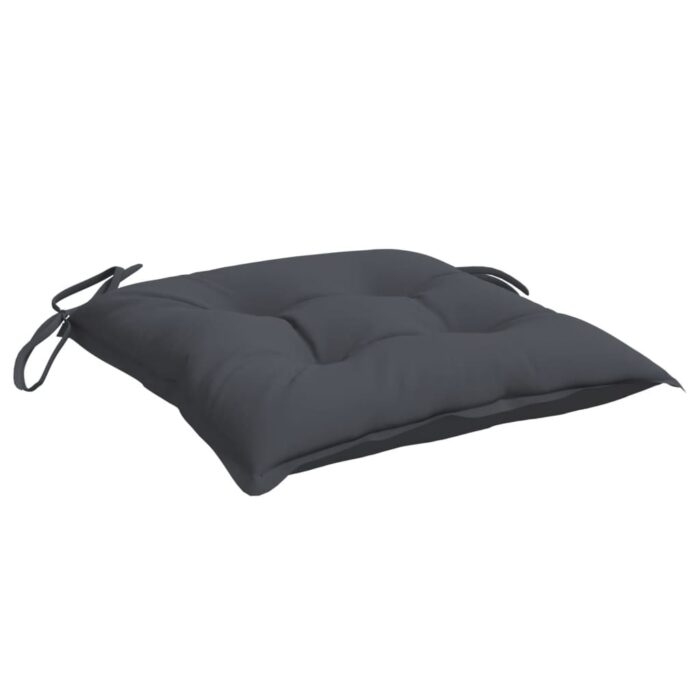 Coussins de chaise lot de 2 anthracite 40x40x7 cm tissu oxford – Image 2