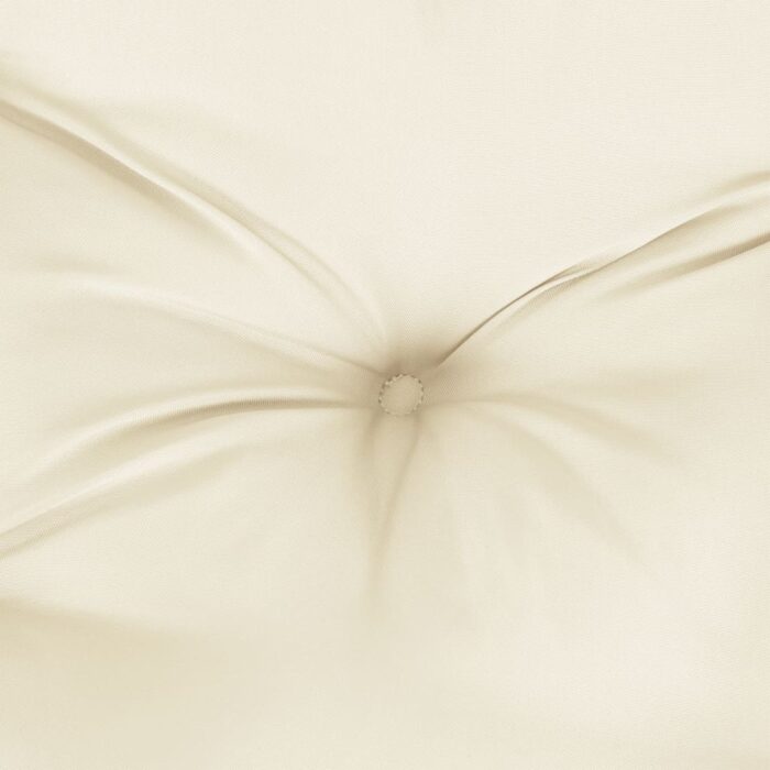 Coussins de chaise lot de 4 blanc crème 40x40x7 cm tissu oxford – Image 4
