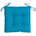 Coussins de chaise lot de 2 bleu clair 40x40x7 cm tissu oxford – Image 3
