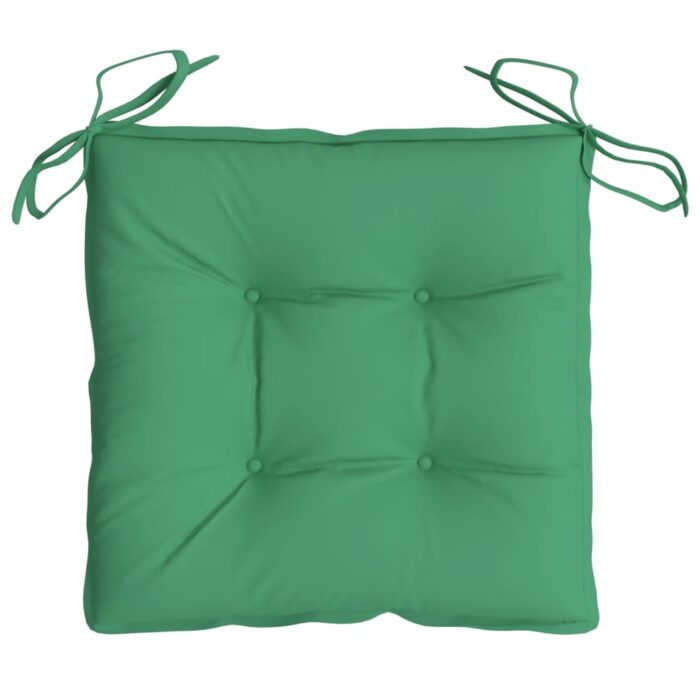 Coussins de chaise lot de 6 vert 40x40x7 cm tissu oxford – Image 3