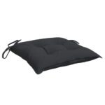 Coussins de chaise lot de 4 noir 40x40x7 cm tissu oxford – Image 2