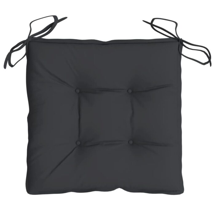 Coussins de chaise lot de 6 noir 40x40x7 cm tissu oxford – Image 3