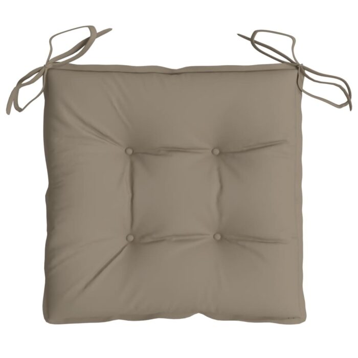 Coussins de chaise lot de 6 taupe 40x40x7 cm tissu oxford – Image 3