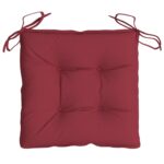 Coussins de chaise lot de 2 rouge bordeaux 40x40x7 cm – Image 3