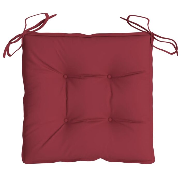 Coussins de chaise lot de 2 rouge bordeaux 40x40x7 cm – Image 3
