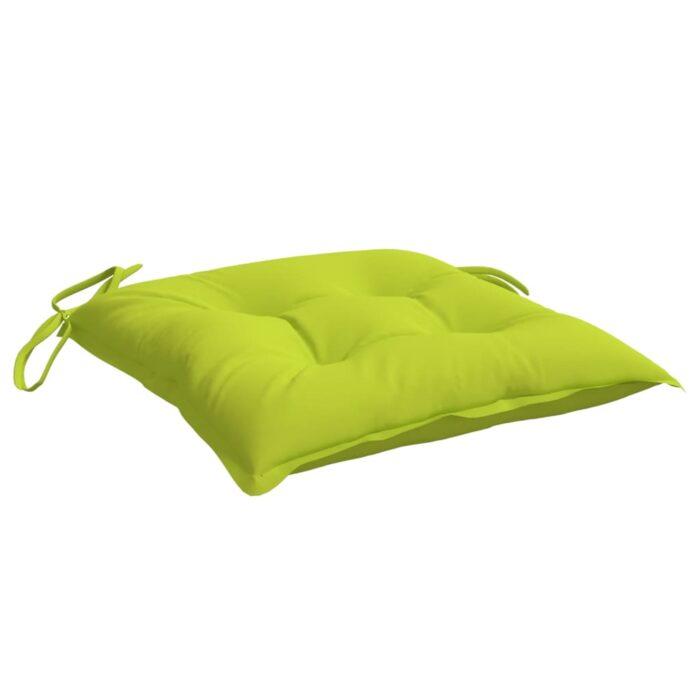 Coussins de chaise lot de 4 vert brillant 40x40x7 cm – Image 2