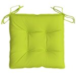 Coussins de chaise lot de 4 vert brillant 40x40x7 cm – Image 3