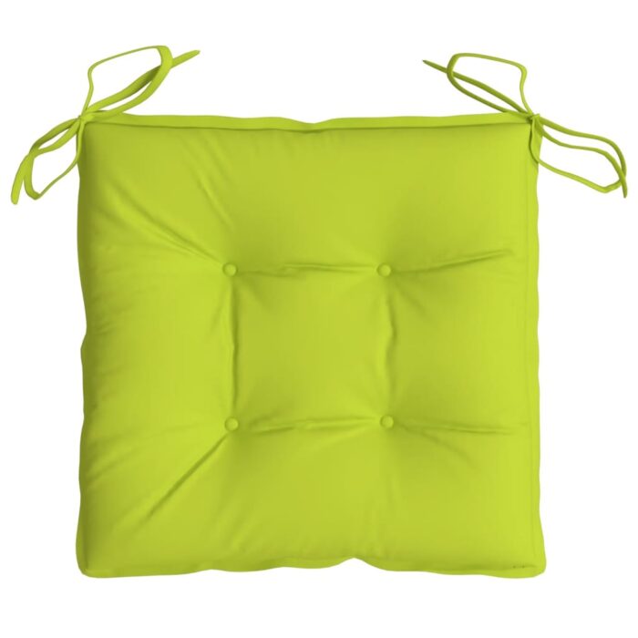 Coussins de chaise lot de 4 vert brillant 40x40x7 cm – Image 3