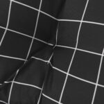 Coussins de chaise lot de 4 carreaux noir 40x40x7 cm tissu – Image 6