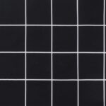 Coussins de chaise lot de 6 carreaux noir 40x40x7 cm tissu – Image 5