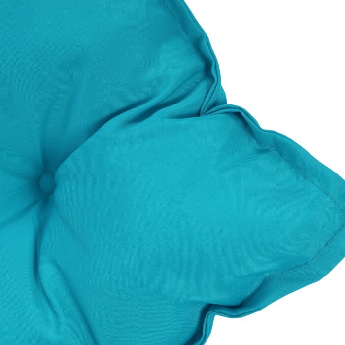 Coussins de chaise lot de 2 turquoise 40x40x7 cm tissu – Image 5