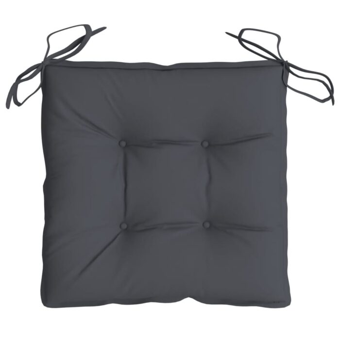 Coussins de chaise lot de 2 anthracite 50x50x7 cm tissu oxford – Image 3