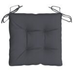 Coussins de chaise lot de 4 anthracite 50x50x7 cm tissu oxford – Image 3