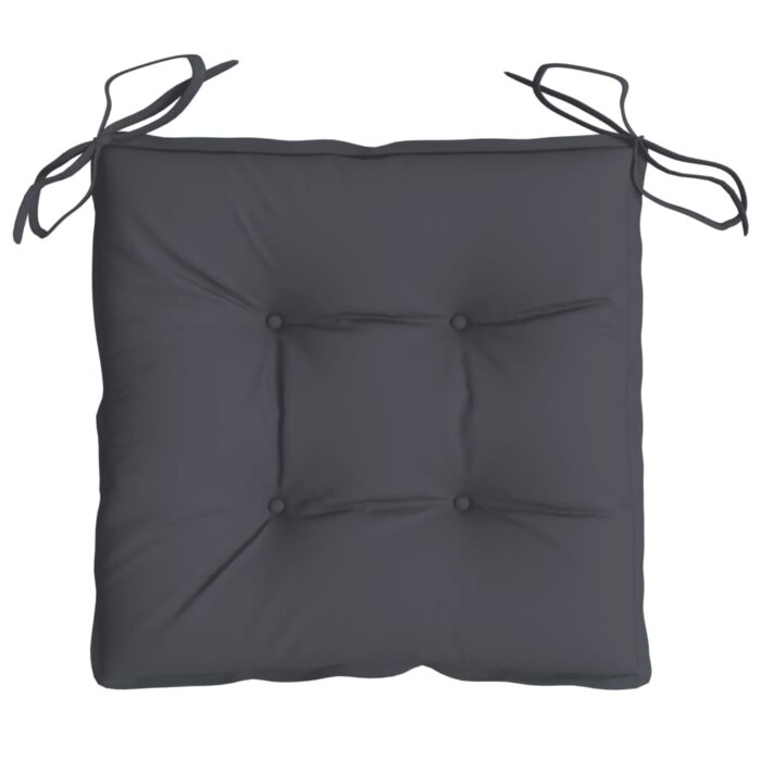 Coussins de chaise lot de 4 anthracite 50x50x7 cm tissu oxford – Image 3