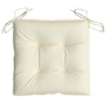 Coussins de chaise lot de 2 blanc crème 50x50x7 cm tissu oxford – Image 4