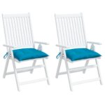 Coussins de palette lot de 2 bleu clair 50x50x7 cm tissu oxford