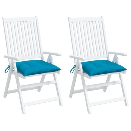 Coussins de palette lot de 2 bleu clair 50x50x7 cm tissu oxford
