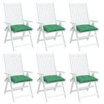 Coussins de palette lot de 6 vert 50x50x7 cm tissu oxford