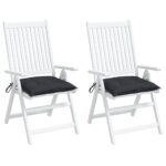 Coussins de palette lot de 2 noir 50x50x7 cm tissu oxford