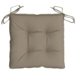 Coussins de palette lot de 2 taupe 50x50x7 cm tissu oxford – Image 3