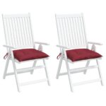 Coussins de palette lot de 2 rouge bordeaux 50x50x7 cm