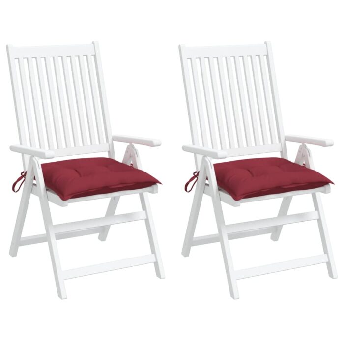 Coussins de palette lot de 2 rouge bordeaux 50x50x7 cm – Image 1