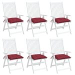 Coussins de palette lot de 6 rouge bordeaux 50x50x7 cm