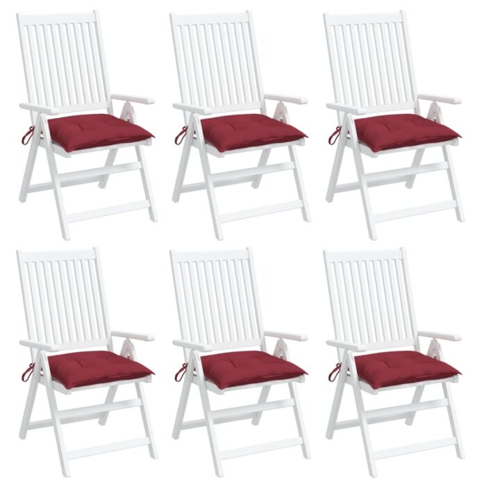 Coussins de palette lot de 6 rouge bordeaux 50x50x7 cm – Image 1