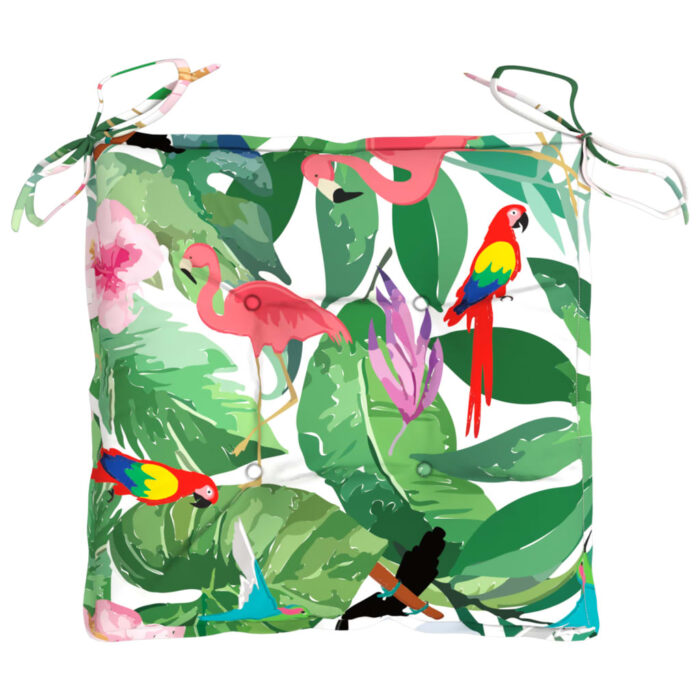 Coussins de chaise lot de 4 multicolore 50x50x7 cm tissu oxford – Image 2