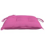 Coussins de chaise lot de 4 rose 50x50x7 cm tissu oxford – Image 4