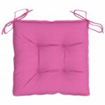 Coussins de chaise lot de 6 rose 50x50x7 cm tissu oxford – Image 2