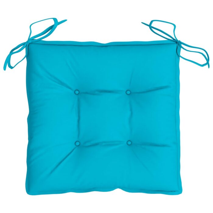 Coussins de chaise lot de 4 turquoise 50x50x7 cm tissu oxford – Image 2