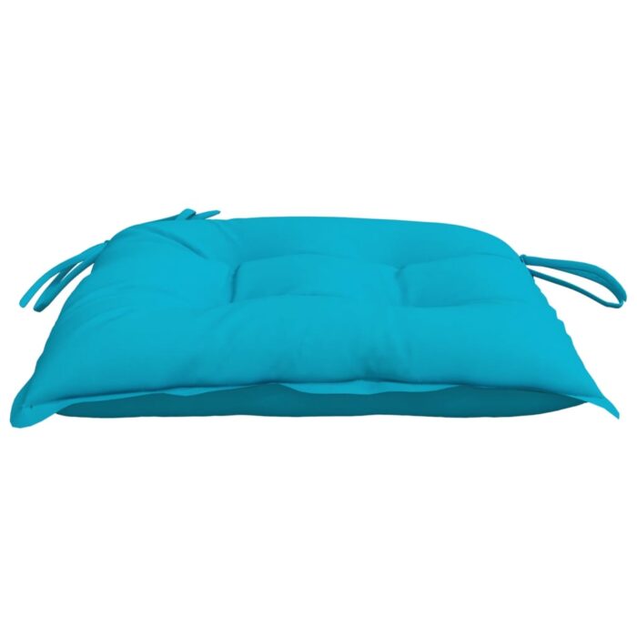 Coussins de chaise lot de 6 turquoise 50x50x7 cm tissu oxford – Image 4