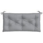Coussin de banc de jardin gris 100x50x7 cm tissu oxford – Image 2